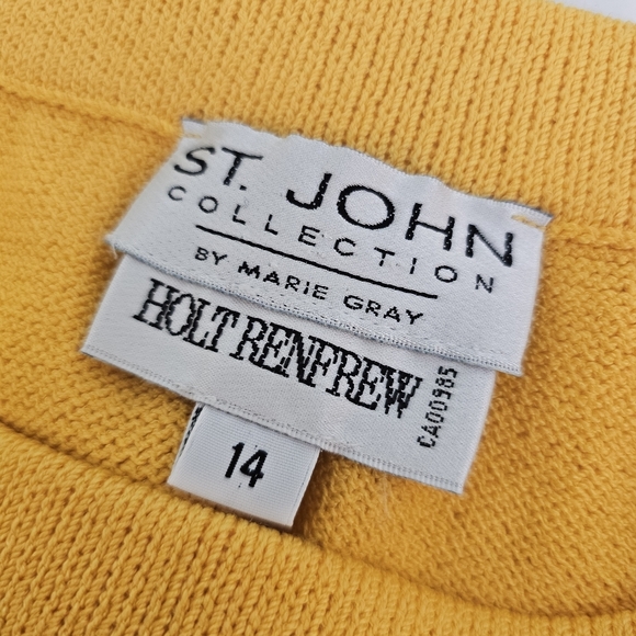 St. John Yellow Santana Knit Skirt - Picture 7 of 8